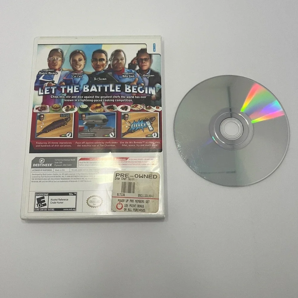 Iron Chef America Supreme Cuisine Nintendo Wii Game No Manual Tested Gaming Cook